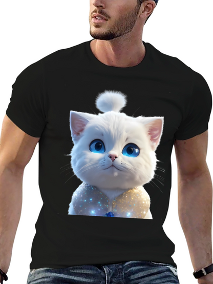 Cute Cat Graphic Tee - Soft & Stylish