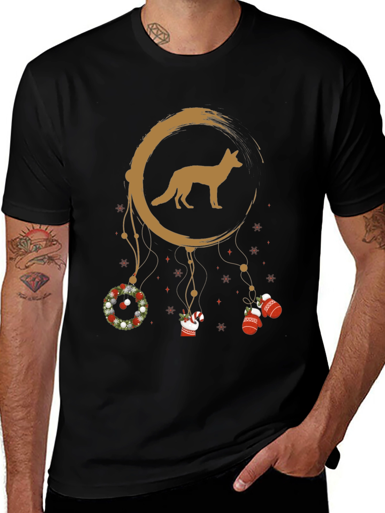 Festive Fox Dreamcatcher Graphic Tee