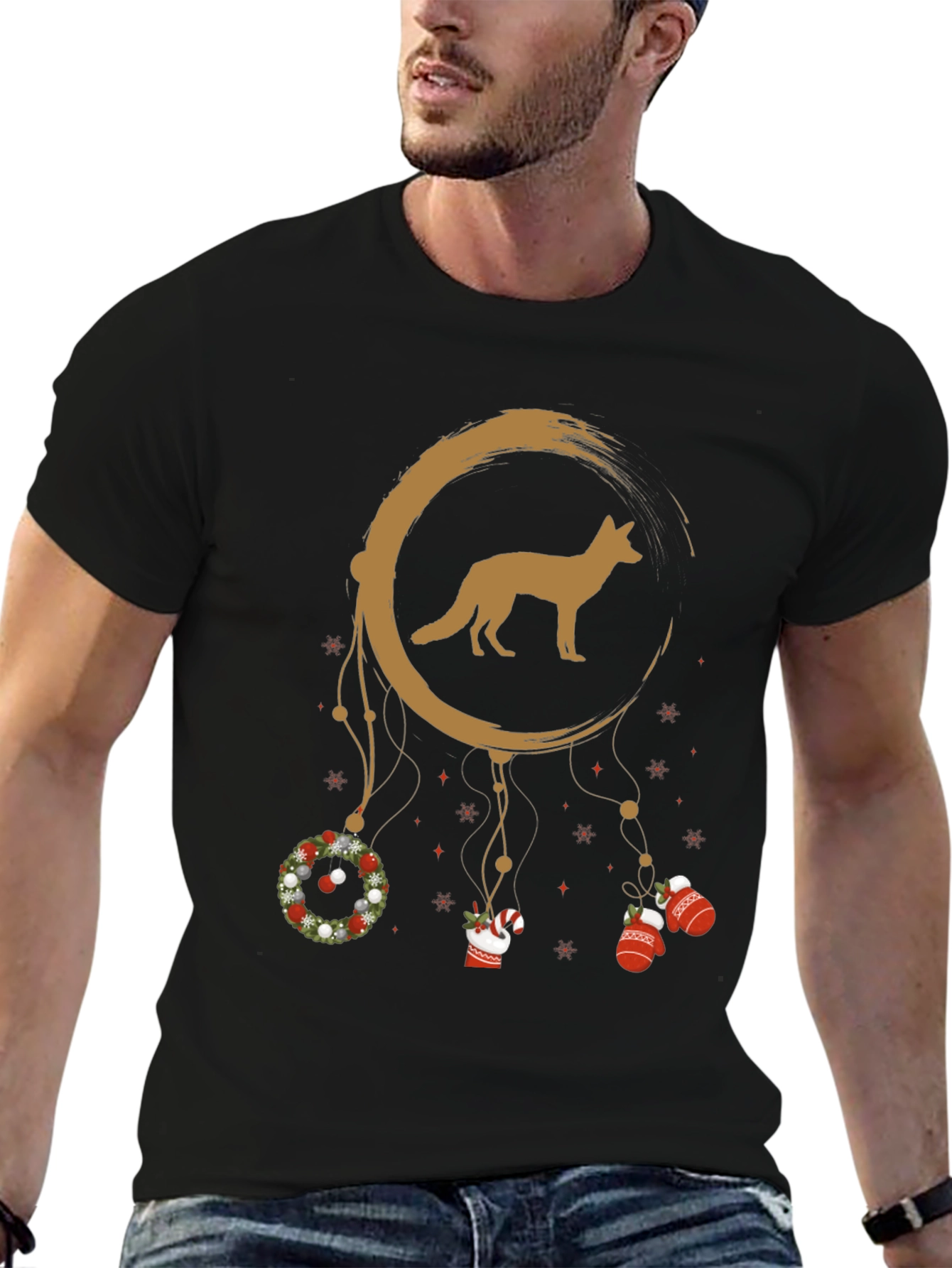 Festive Fox Dreamcatcher Graphic Tee