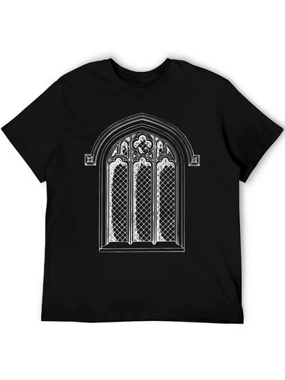 Gothic Window Graphic Tee - Black