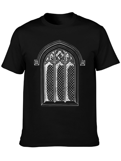 Gothic Window Graphic Tee - Black