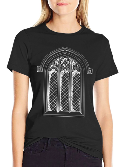 Gothic Window Graphic Tee - Black