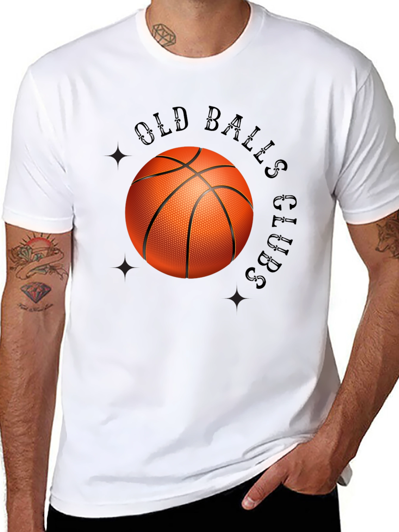 Old Balls Club Graphic Tee - Novelty Basketball T-Shirt