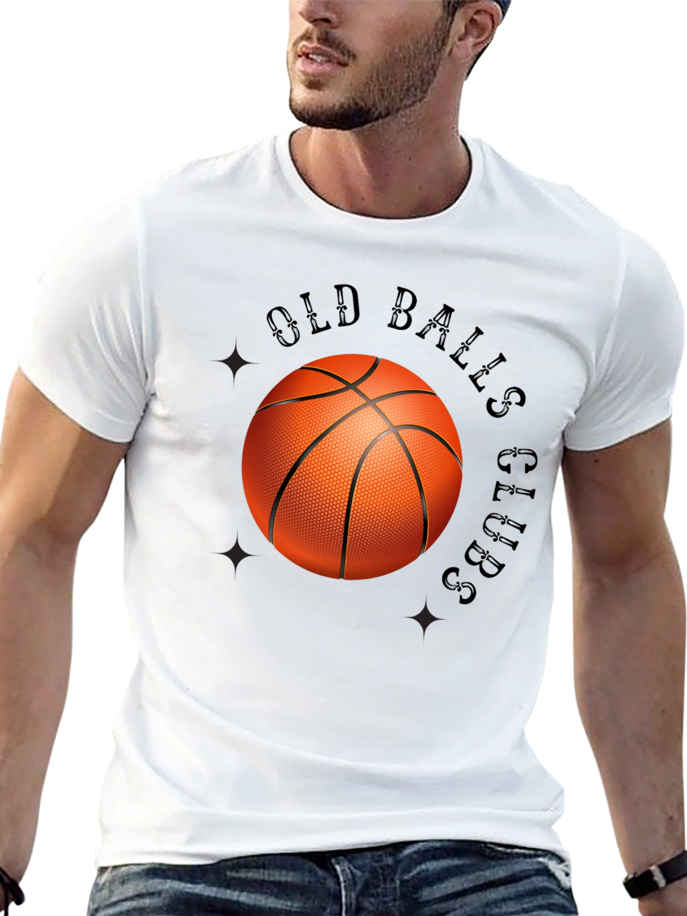 Old Balls Club Graphic Tee - Novelty Basketball T-Shirt