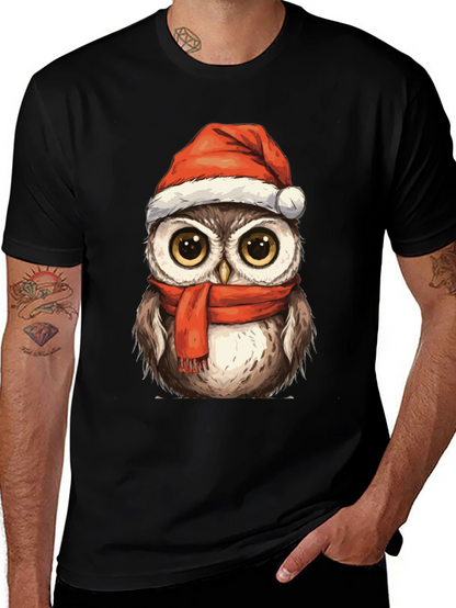 Festive Owl T-Shirt - Holiday Cheer