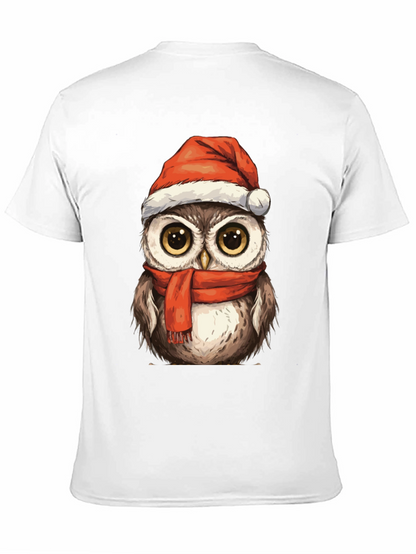 Festive Owl T-Shirt - Holiday Cheer