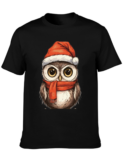 Festive Owl T-Shirt - Holiday Cheer