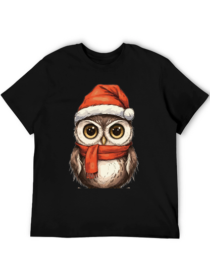 Festive Owl T-Shirt - Holiday Cheer