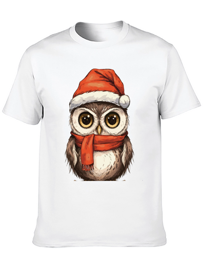 Festive Owl T-Shirt - Holiday Cheer