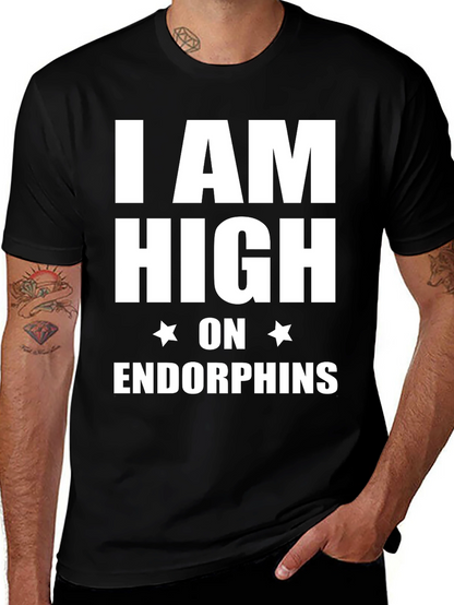 I am High on Endorphins Black T-Shirt