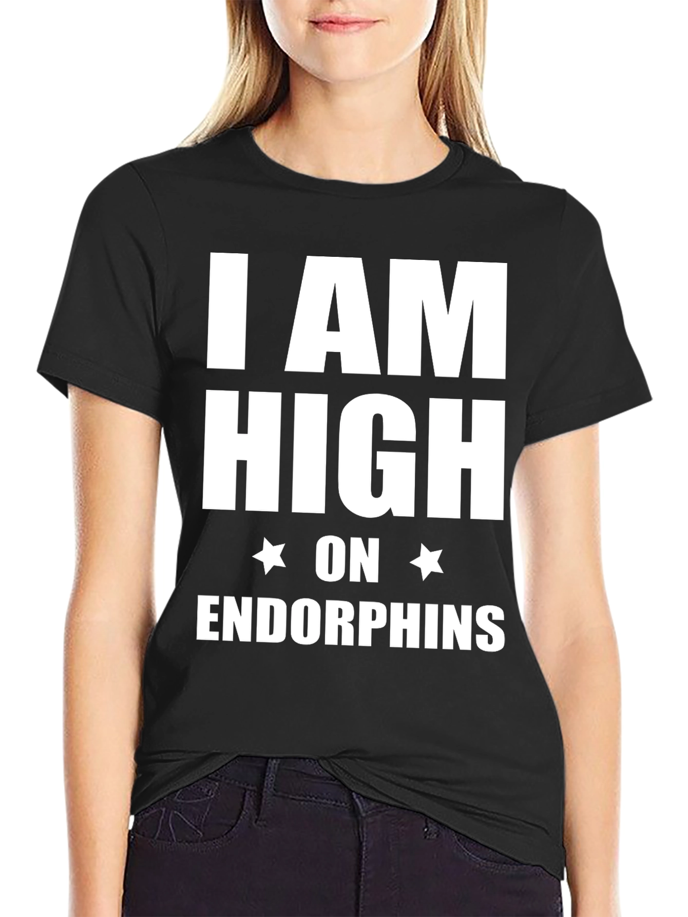 I am High on Endorphins Black T-Shirt