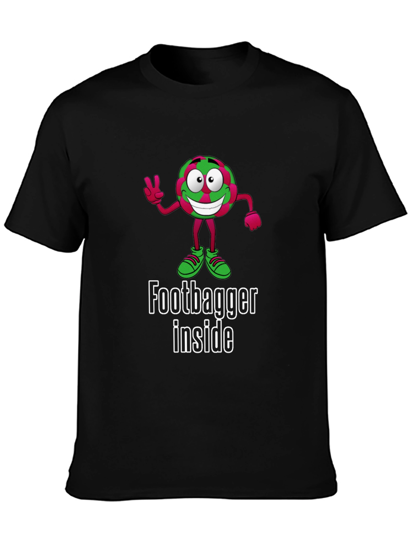 Funny Footbagger Inside Graphic T-Shirt