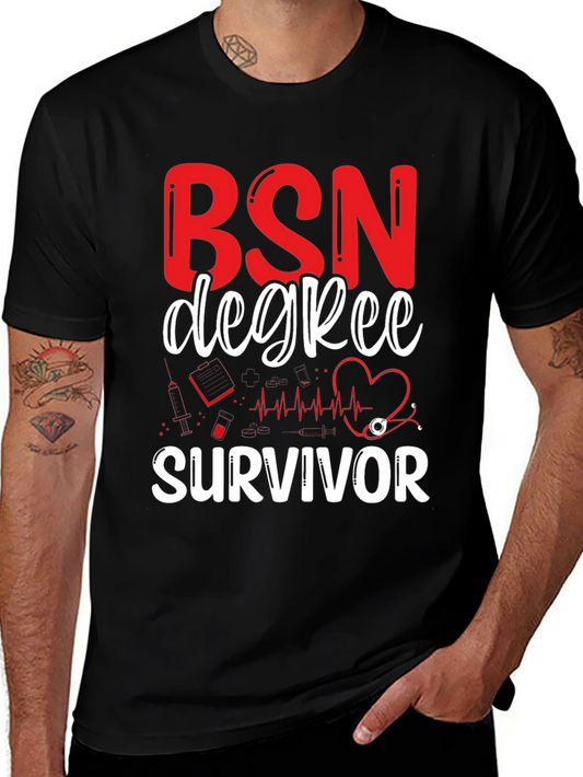 BSN Degree Survivor Graphic T-Shirt