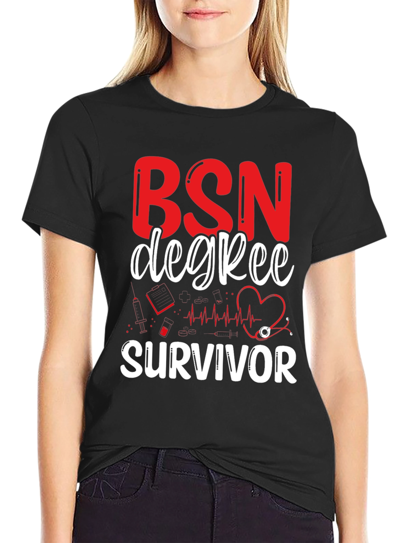 BSN Degree Survivor Graphic T-Shirt