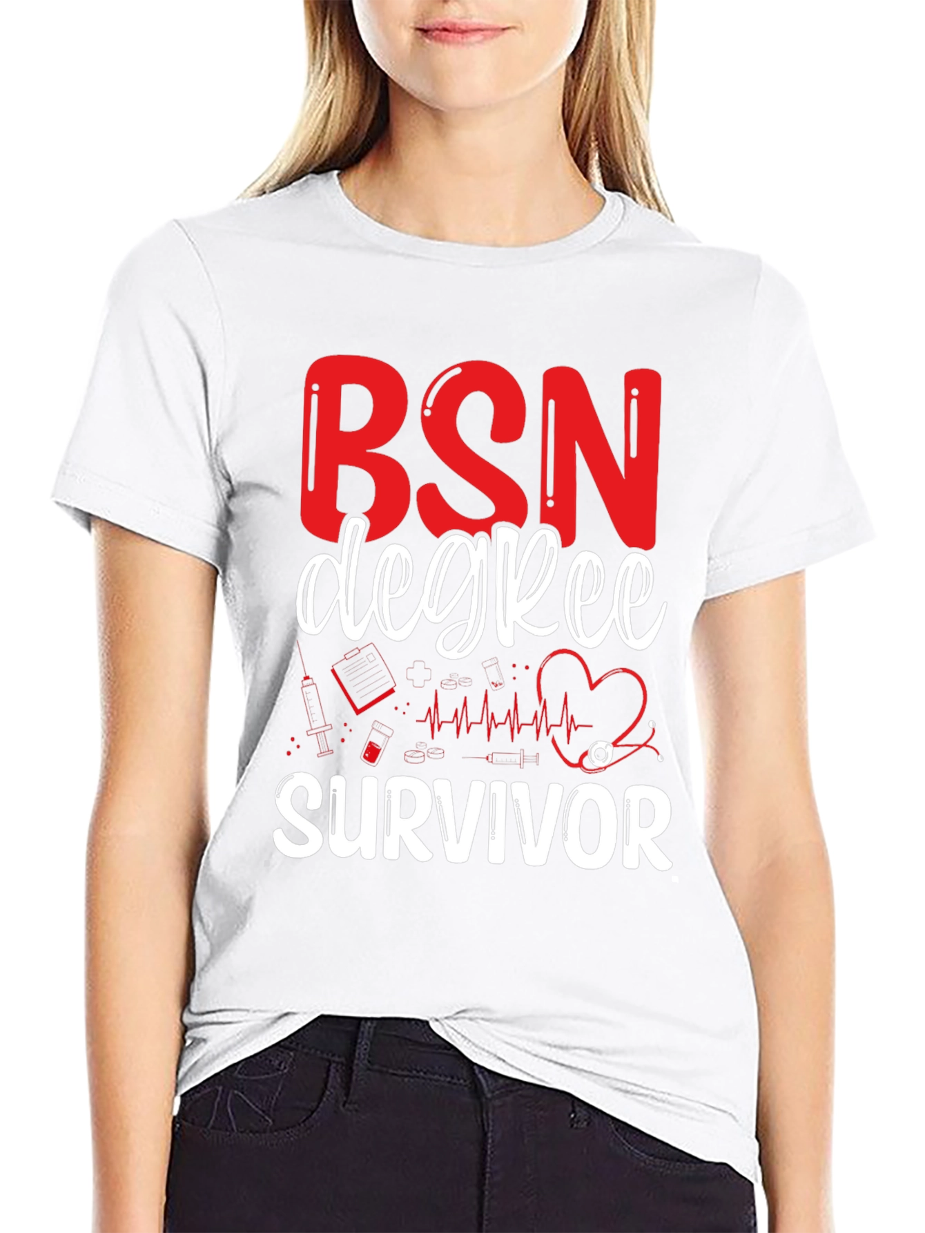 BSN Degree Survivor Graphic T-Shirt