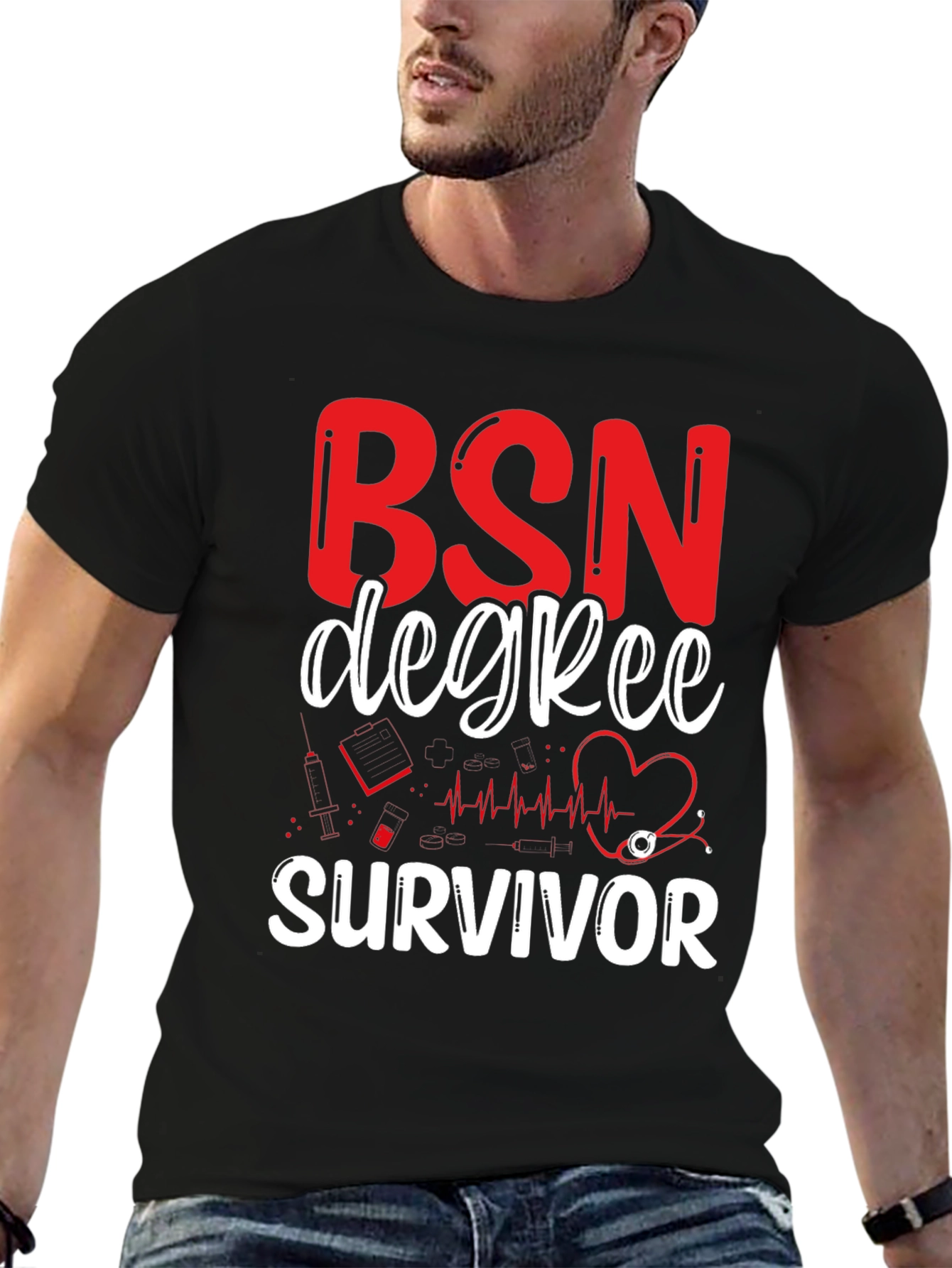 BSN Degree Survivor Graphic T-Shirt