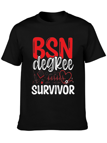 BSN Degree Survivor Graphic T-Shirt