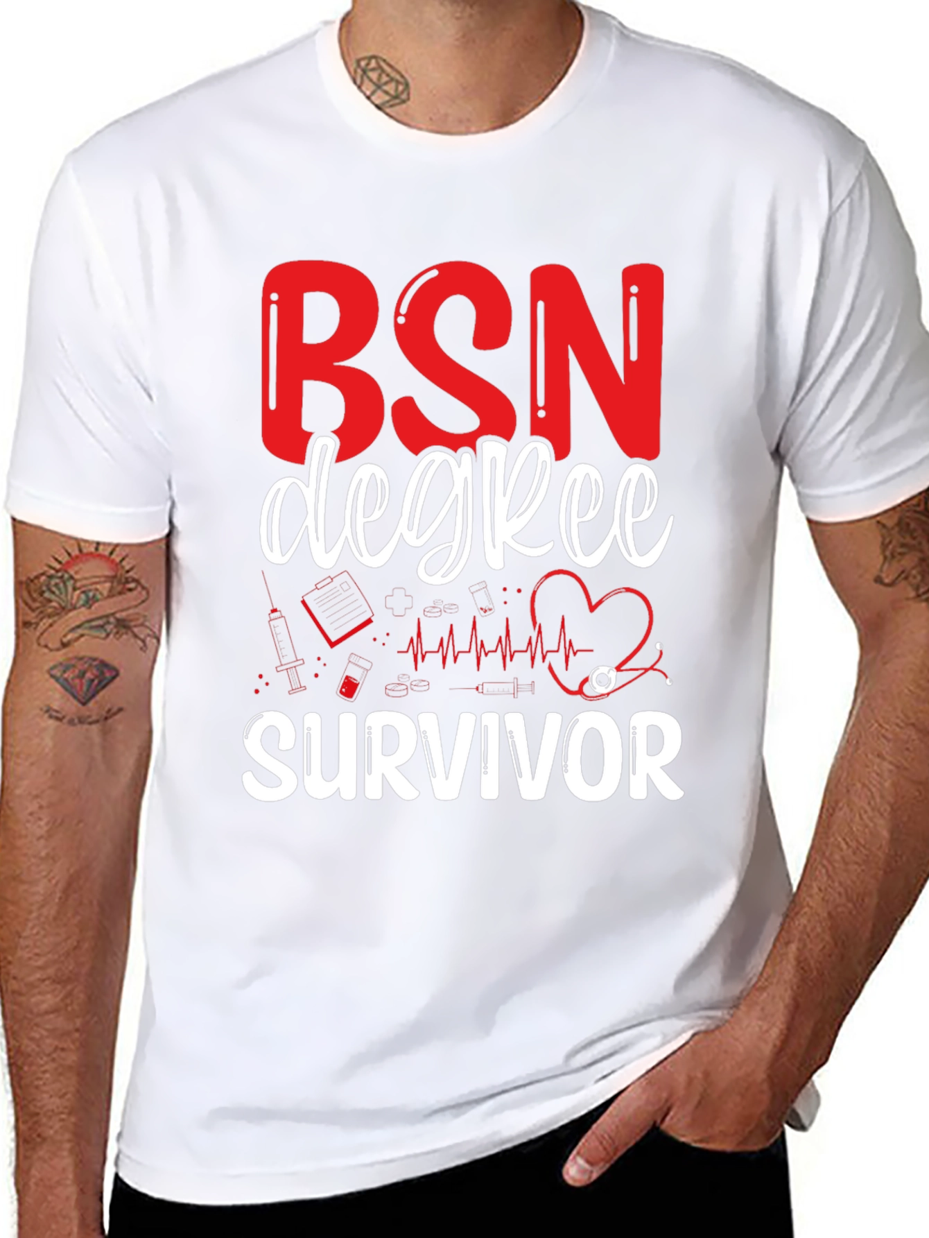 BSN Degree Survivor Graphic T-Shirt