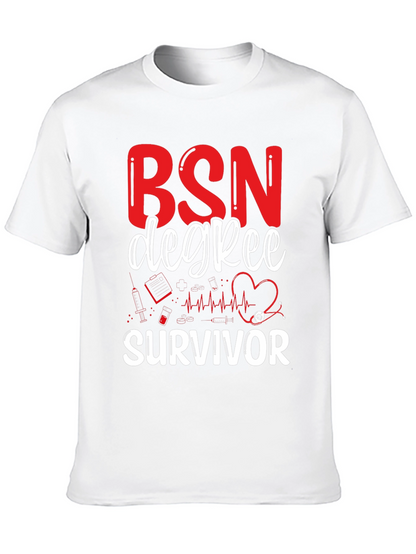 BSN Degree Survivor Graphic T-Shirt