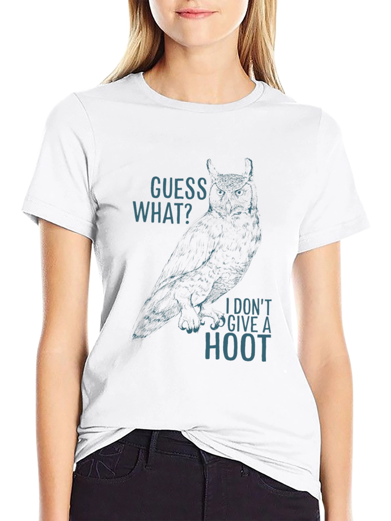 Guess What? Owl Graphic Tee - Black