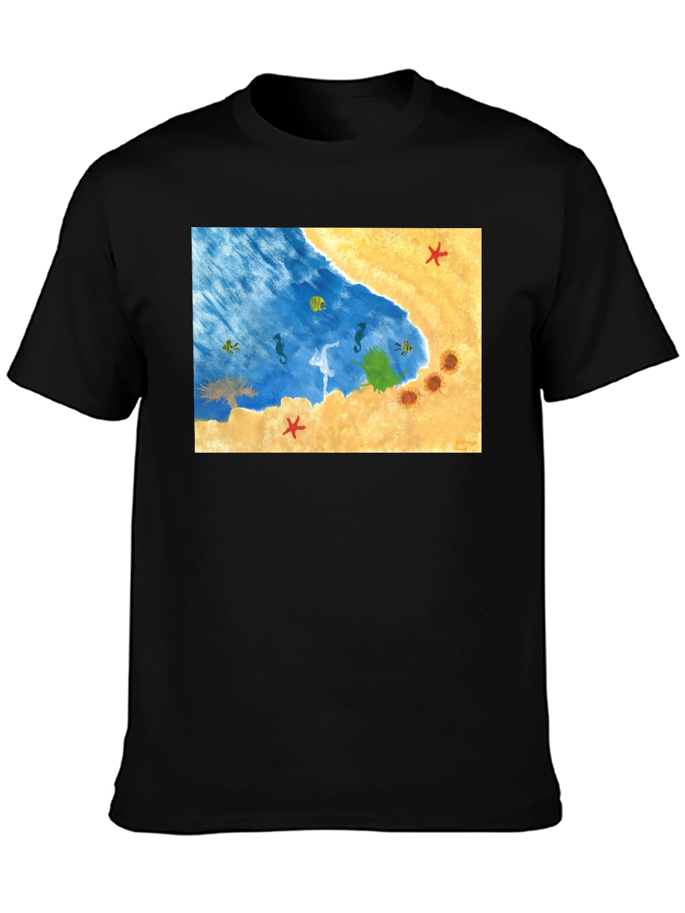 Beach Scene Graphic T-Shirt: Relaxed Style