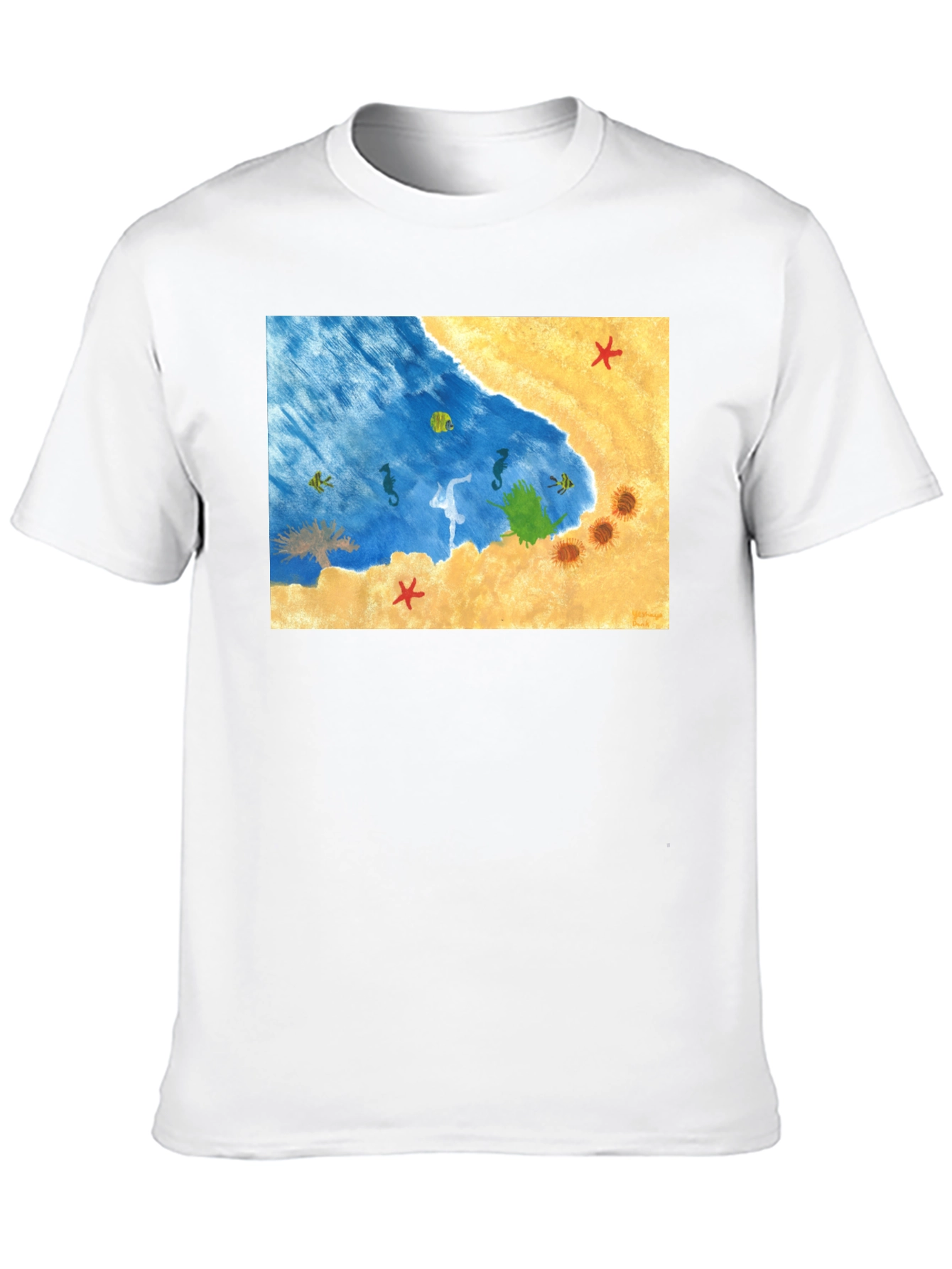 Beach Scene Graphic T-Shirt: Relaxed Style