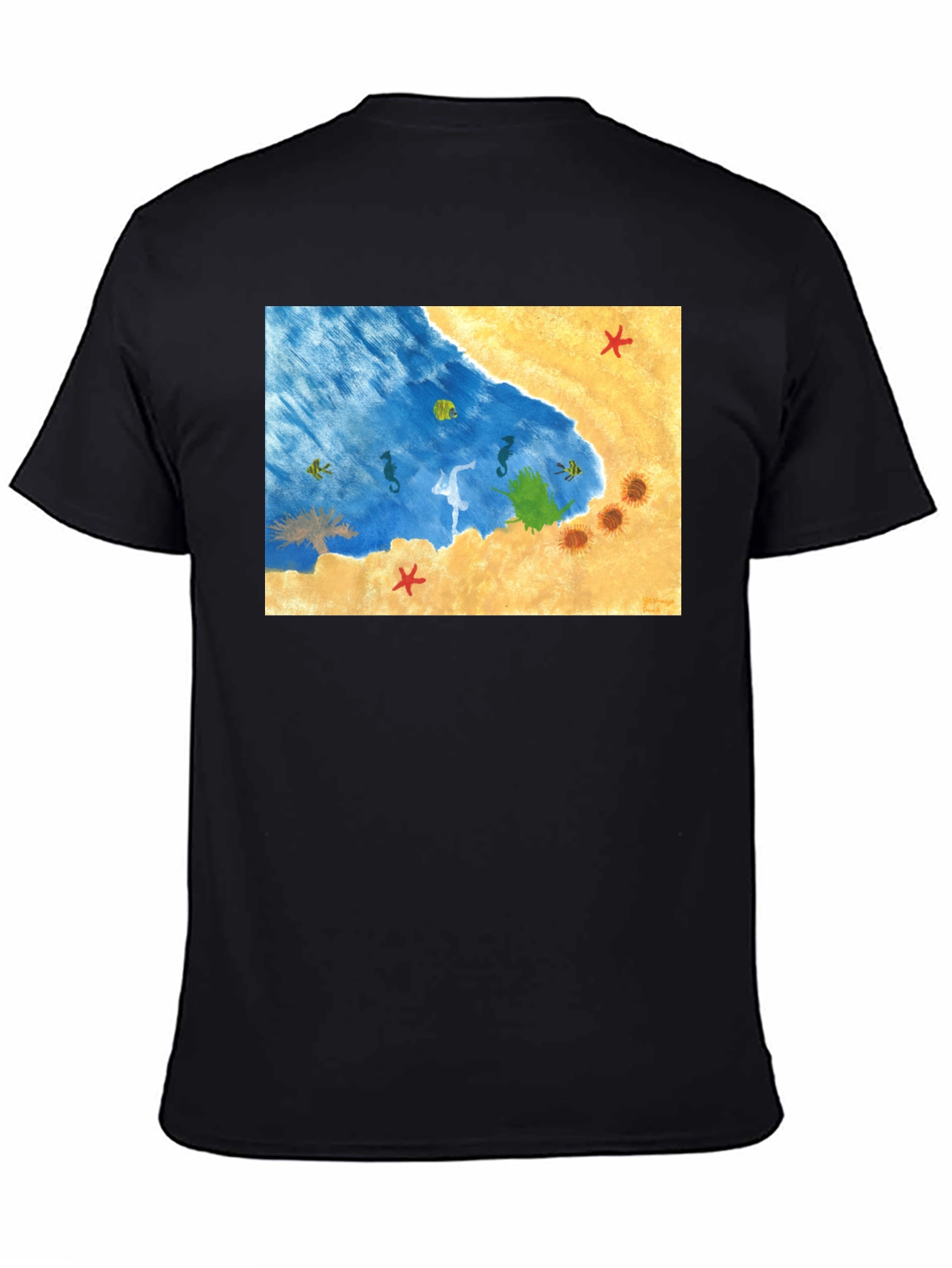 Beach Scene Graphic T-Shirt: Relaxed Style