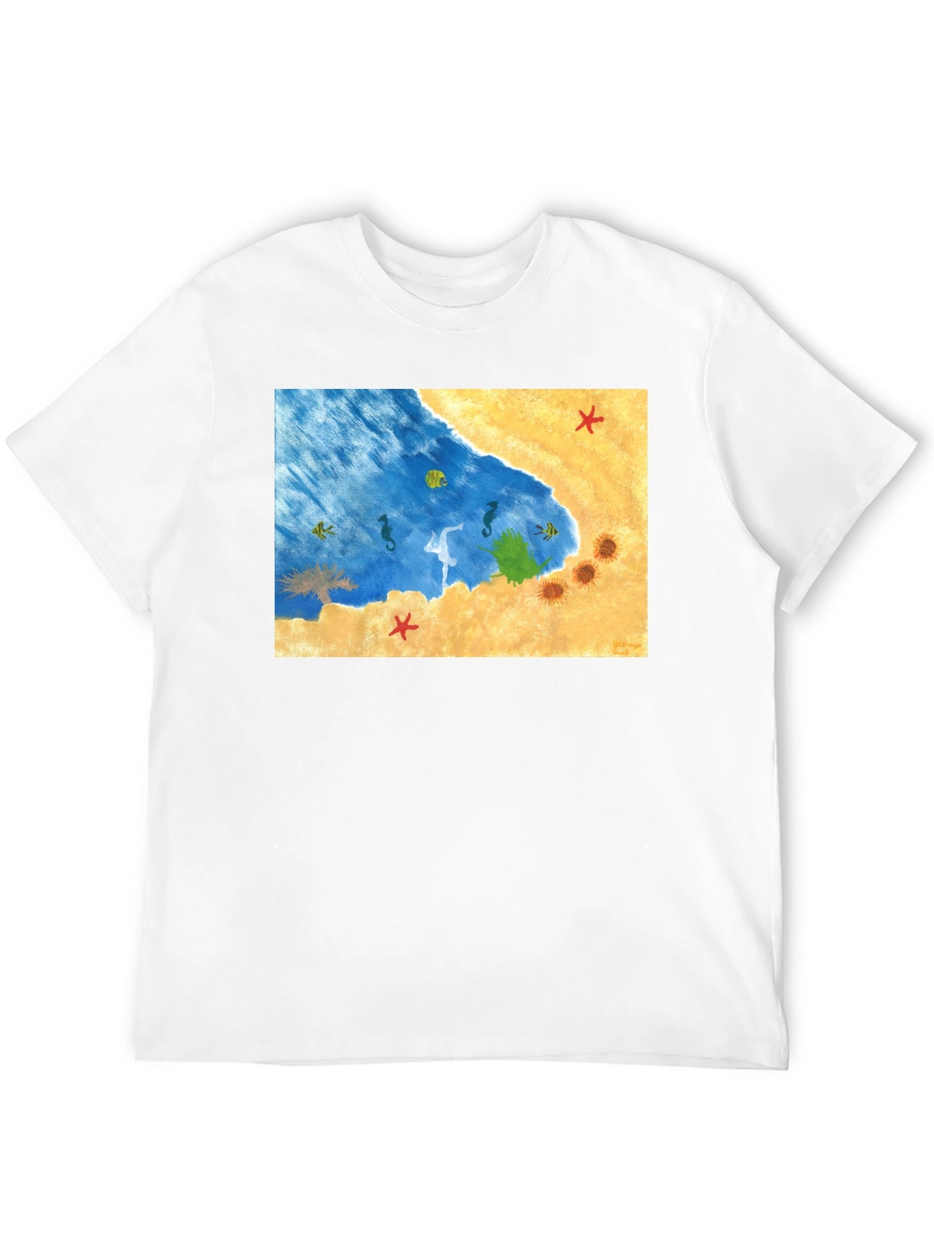 Beach Scene Graphic T-Shirt: Relaxed Style