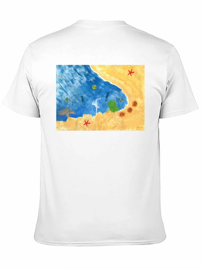 Beach Scene Graphic T-Shirt: Relaxed Style