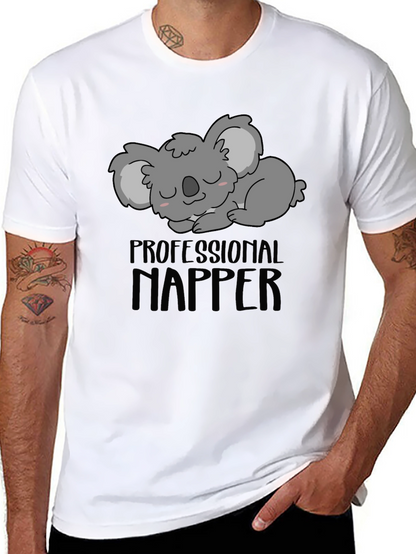 Professional Napper Koala T-Shirt Funny Mens Tee