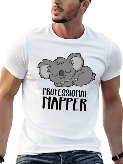 Professional Napper Koala T-Shirt Funny Mens Tee