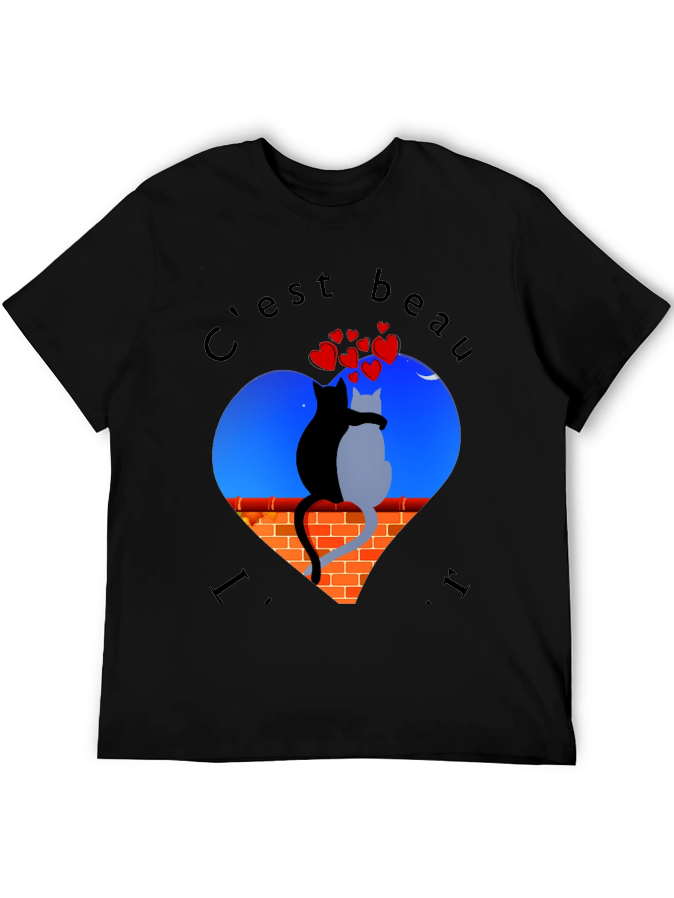 Romantic Cats T-Shirt - Cest Beau La Vie