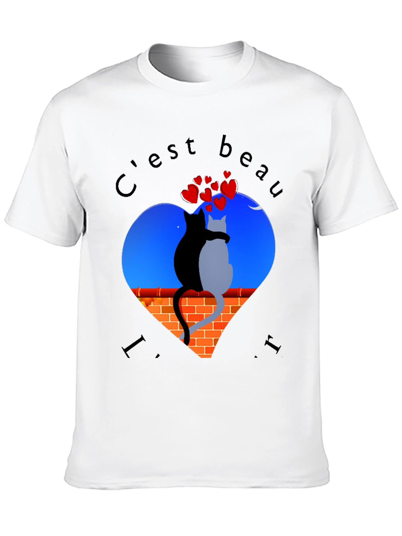 Romantic Cats T-Shirt - Cest Beau La Vie