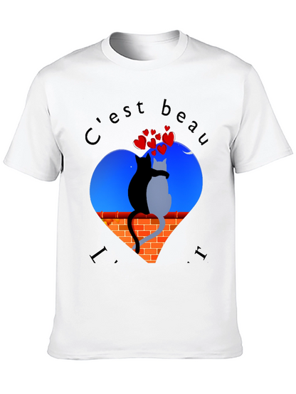 Romantic Cats T-Shirt - Cest Beau La Vie