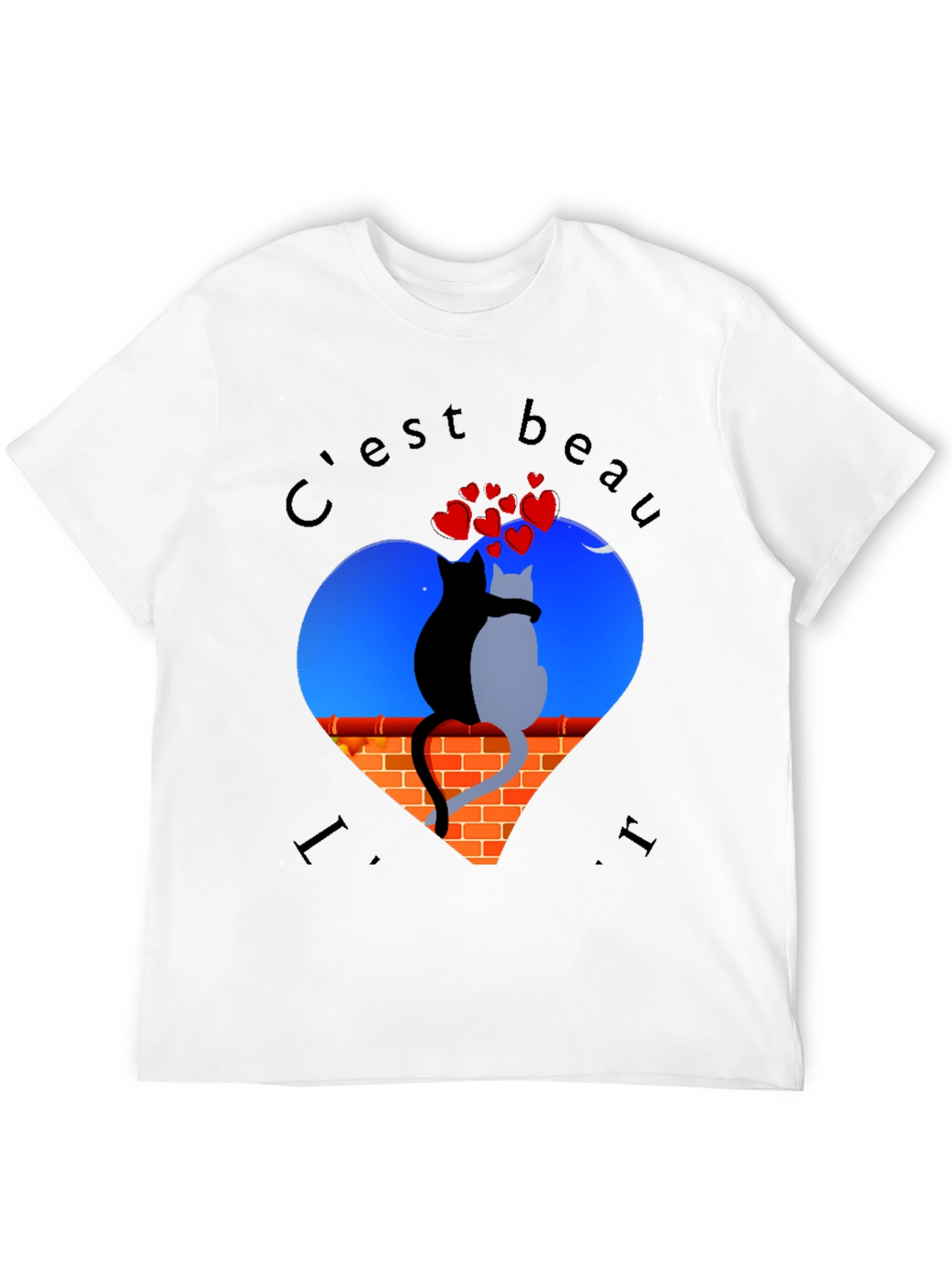 Romantic Cats T-Shirt - Cest Beau La Vie