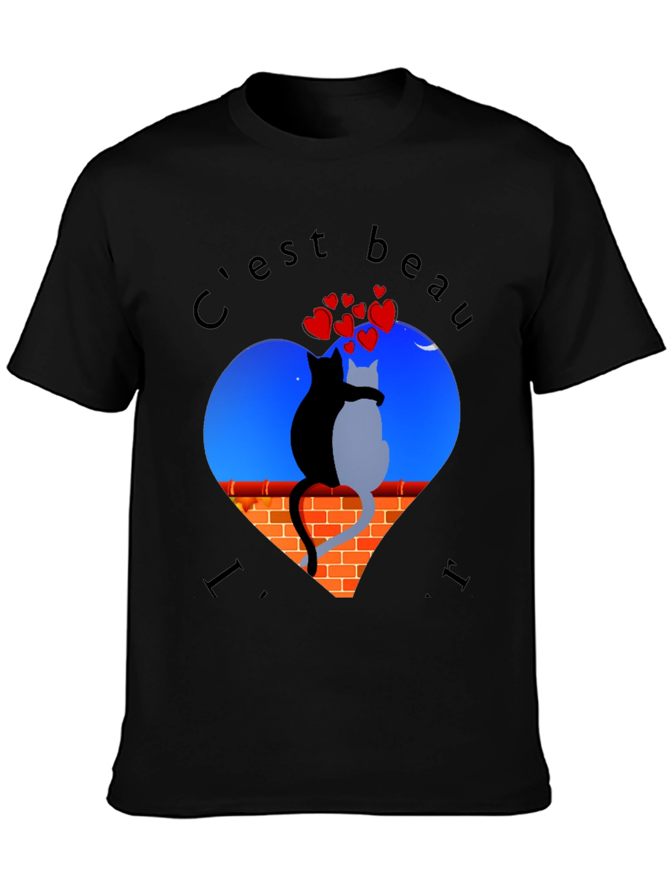 Romantic Cats T-Shirt - Cest Beau La Vie