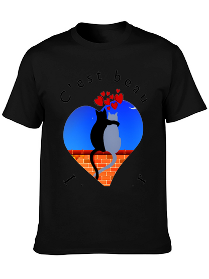 Romantic Cats T-Shirt - Cest Beau La Vie
