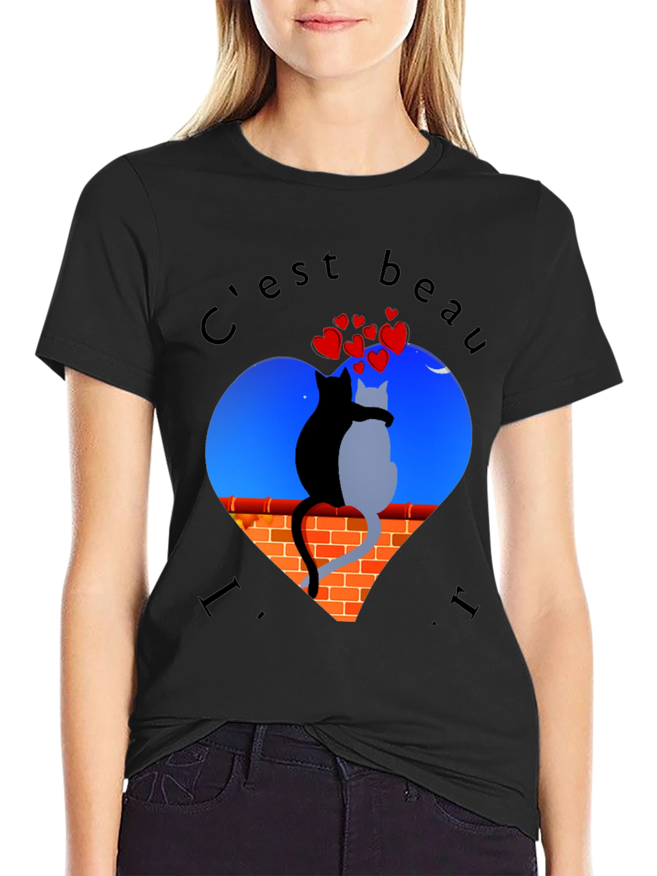 Romantic Cats T-Shirt - Cest Beau La Vie