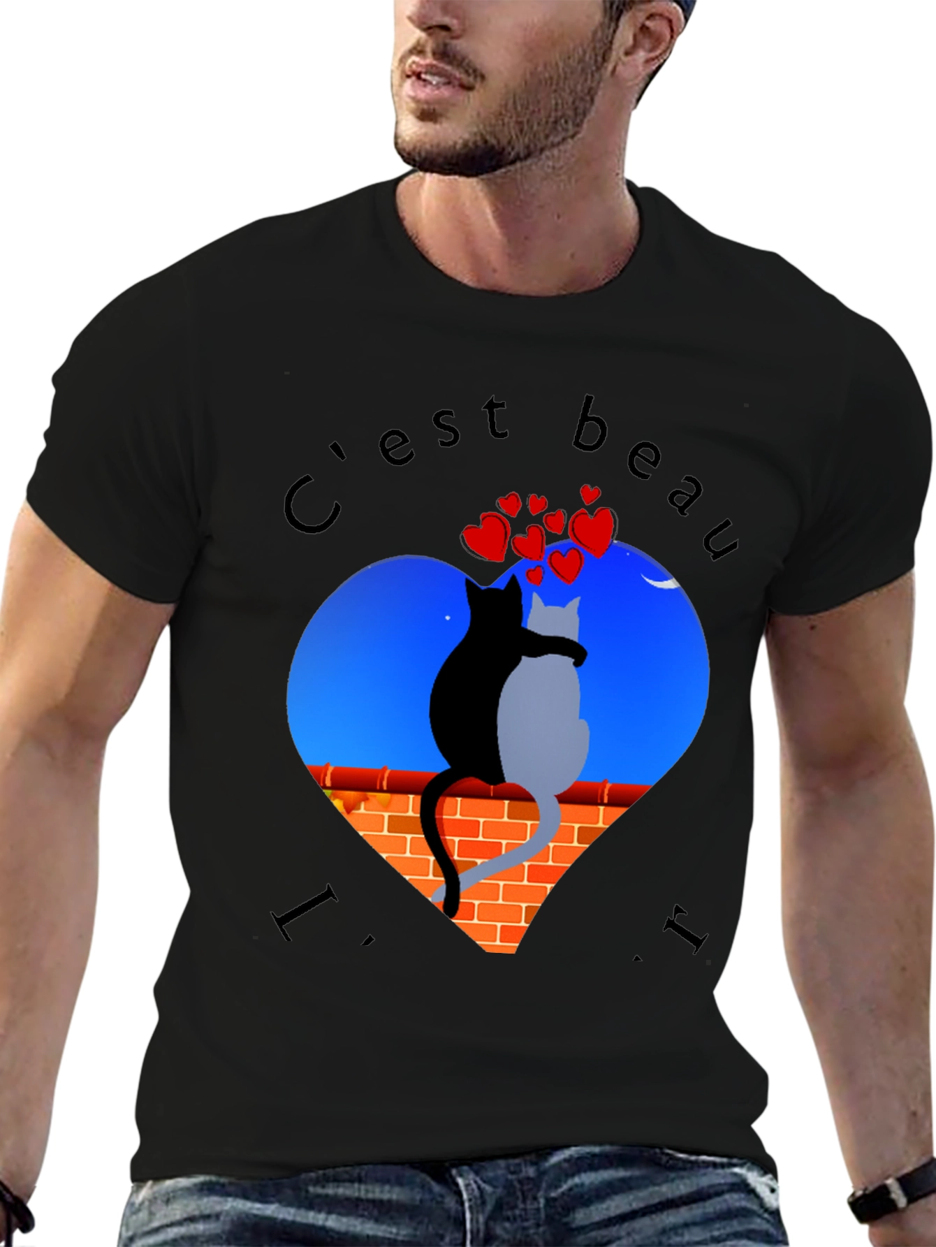 Romantic Cats T-Shirt - Cest Beau La Vie