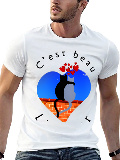 Romantic Cats T-Shirt - Cest Beau La Vie