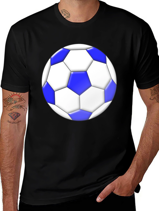 Soccer Ball Graphic Tee - Stylish Black T-Shirt