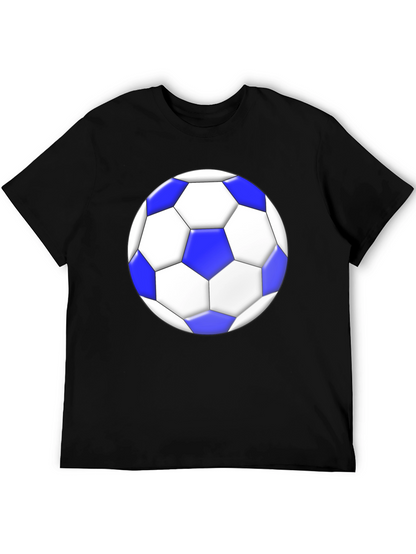 Soccer Ball Graphic Tee - Stylish Black T-Shirt