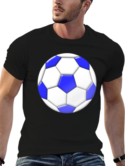 Soccer Ball Graphic Tee - Stylish Black T-Shirt
