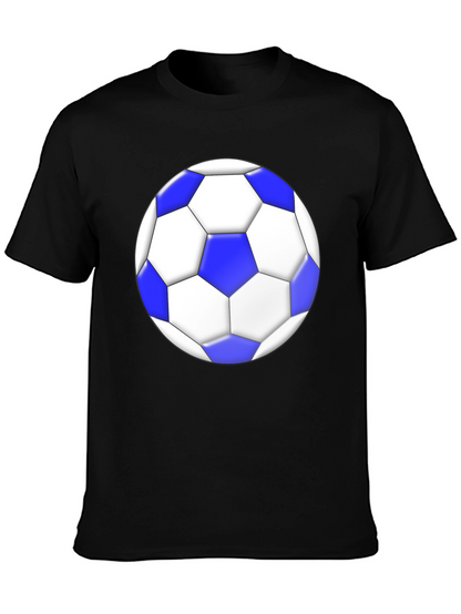 Soccer Ball Graphic Tee - Stylish Black T-Shirt