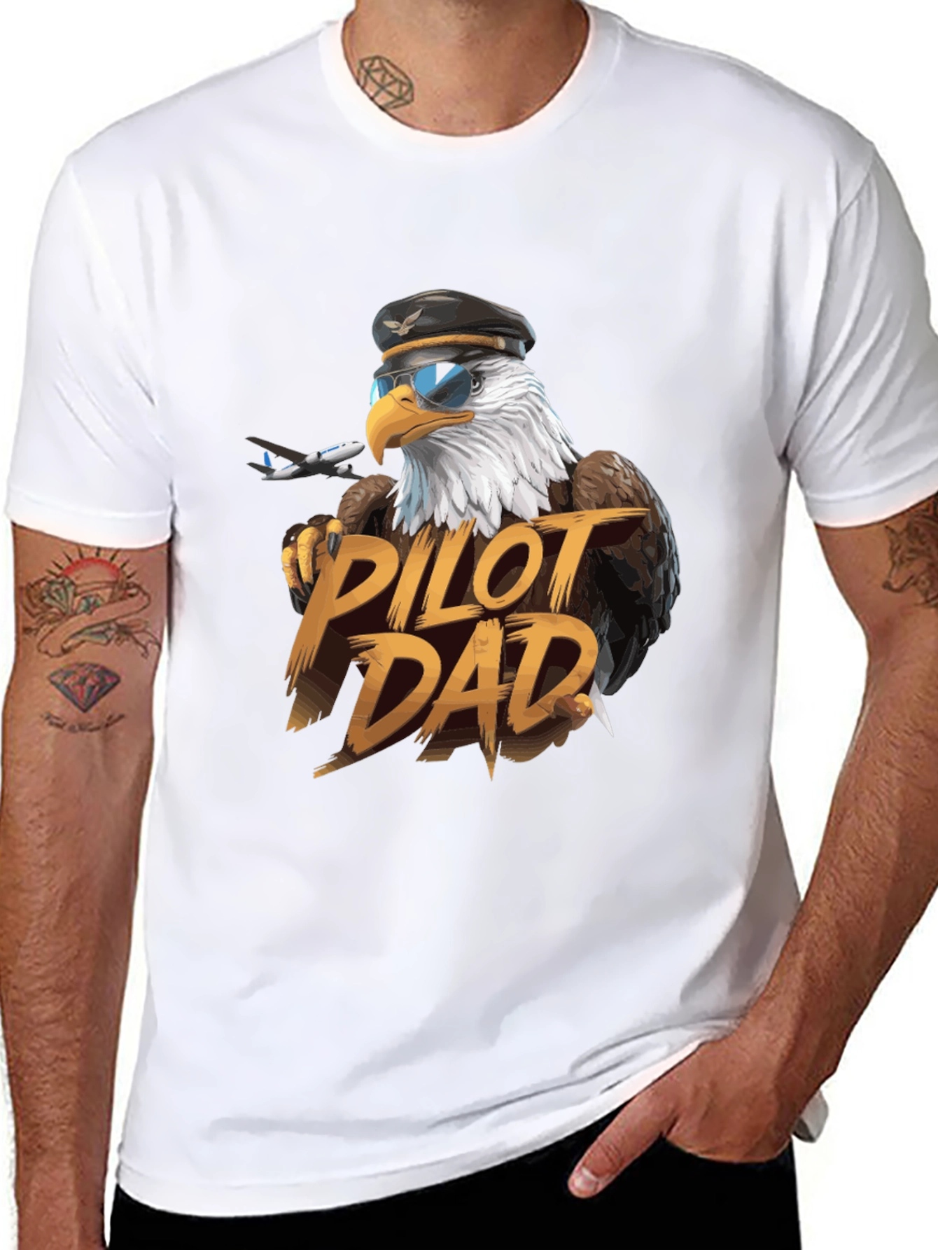 Pilot Dad Eagle T-Shirt - Aviation Lover Tee