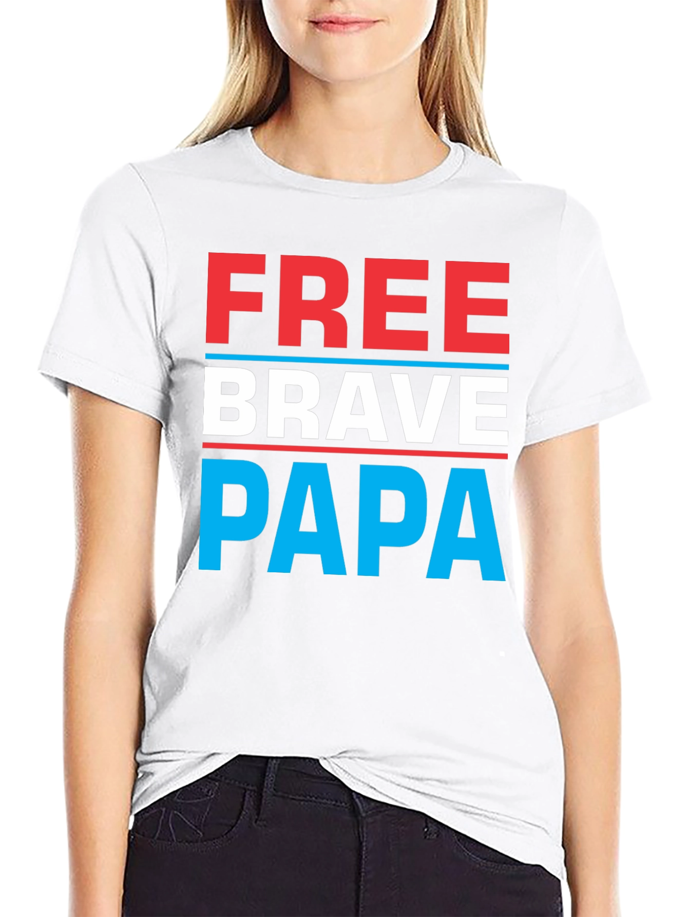 Free Brave Papa Graphic Tee - Mens Black T-Shirt