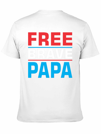 Free Brave Papa Graphic Tee - Mens Black T-Shirt