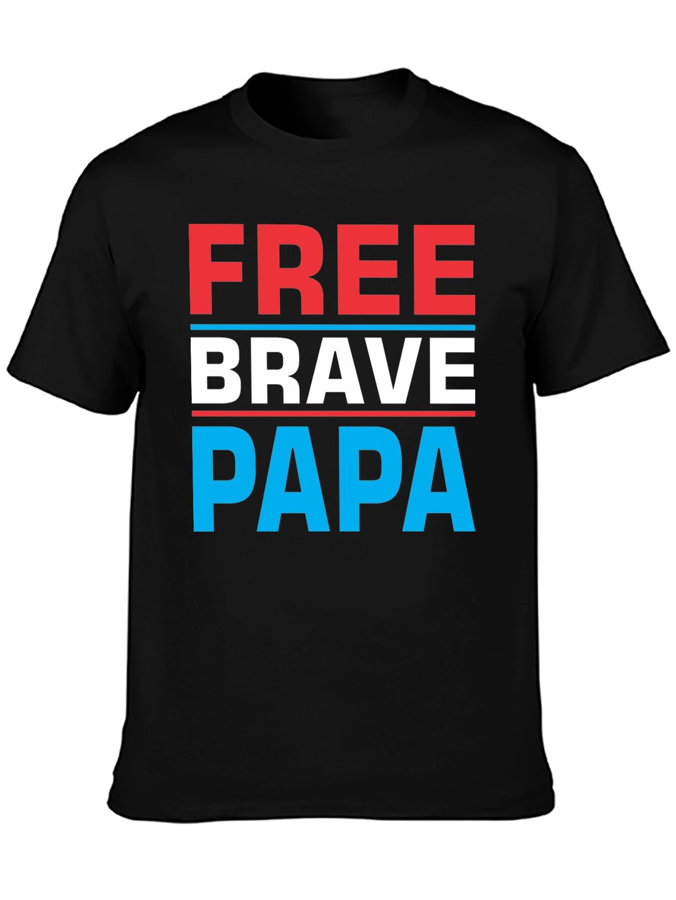 Free Brave Papa Graphic Tee - Mens Black T-Shirt
