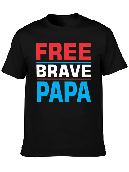 Free Brave Papa Graphic Tee - Mens Black T-Shirt