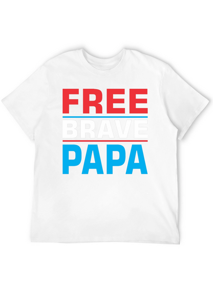 Free Brave Papa Graphic Tee - Mens Black T-Shirt